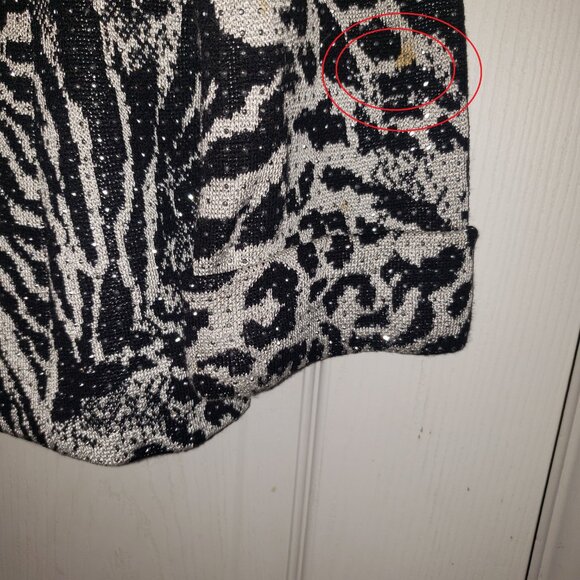 St John evening knit jacket black white rhinestones embellished blazer size 6 - Picture 8 of 16